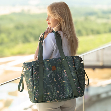 KikkaBoo® Previjalna torba Florence Secret Garden Green