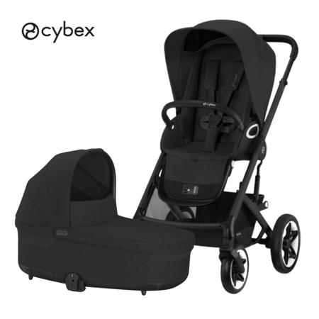 Slika Cybex® Otroški voziček 2v1 Talos S LUX (0-22 kg) Moon Black (Black Frame)