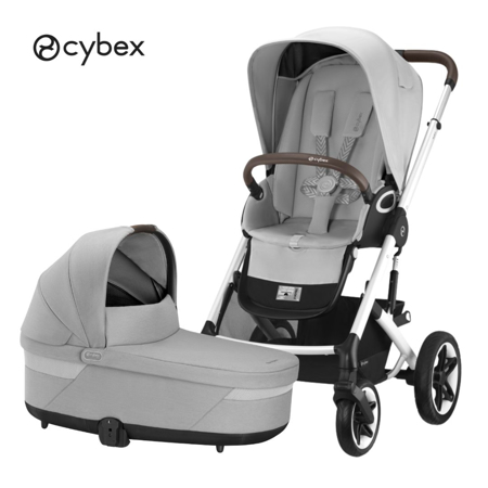Slika Cybex® Otroški voziček 2v1 Talos S LUX (0-22 kg) Stone Grey (Silver Frame)
