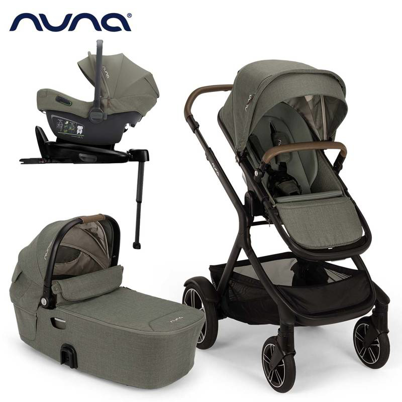 Nuna® Otroški voziček 4v1 Demi™ Next + Pipa™ Next Pine + Isofix baza Next