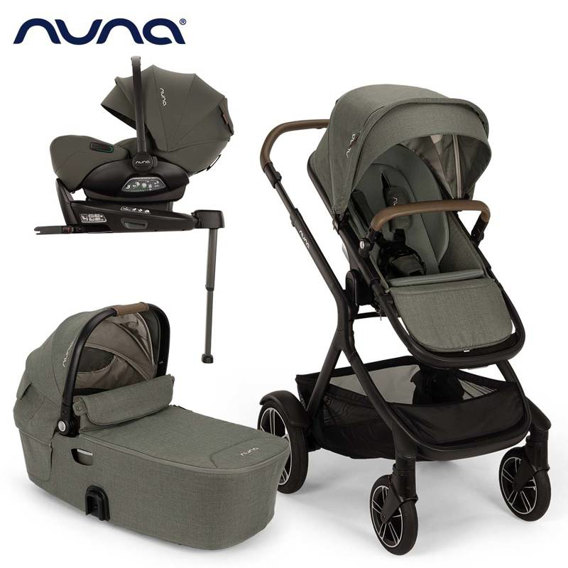 Nuna® Otroški voziček 4v1 Demi™ Next + Arra™ Flex Pine + Isofix baza Next