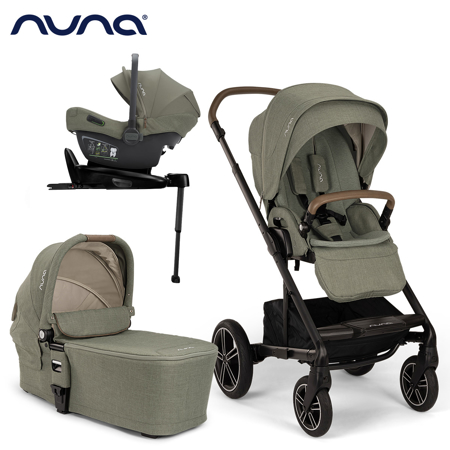 Nuna® Otroški voziček 4v1 Mixx™ Next + Pipa™ Next Pine + Isofix baza Next