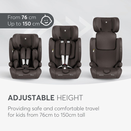 KikkaBoo® Otroški avtosedež i-Cross i-SIZE (76-150 cm) Brown