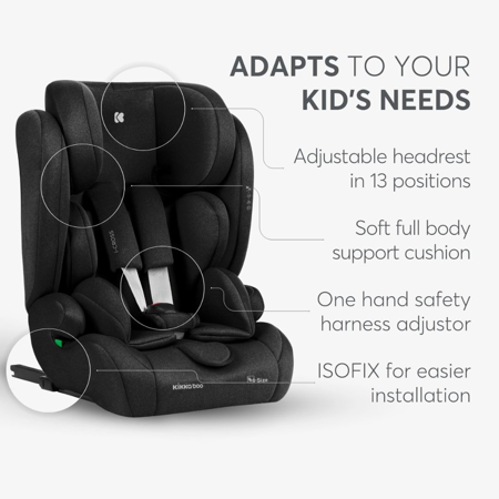 Slika za KikkaBoo® Dječja autosjedalica i-Cross i-SIZE (76-150 cm) Black