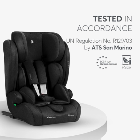 Slika za KikkaBoo® Dječja autosjedalica i-Cross i-SIZE (76-150 cm) Black