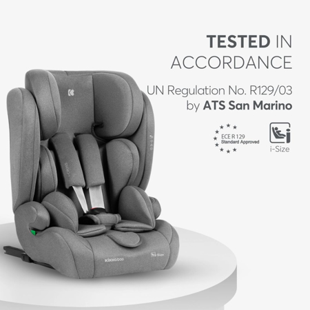 Slika za KikkaBoo® Dječja autosjedalica i-Cross i-SIZE (76-150 cm)  Light Grey
