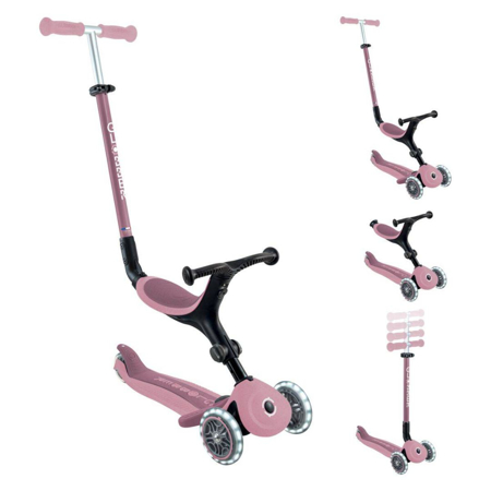 Slika Globber® Zložljivi otroški skiro GO UP Active ECO s svetlečimi kolesi Berry