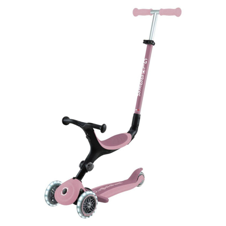Globber® Zložljivi otroški skiro GO UP Active ECO s svetlečimi kolesi Berry