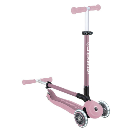 Globber® Zložljivi otroški skiro GO UP Active ECO s svetlečimi kolesi Berry