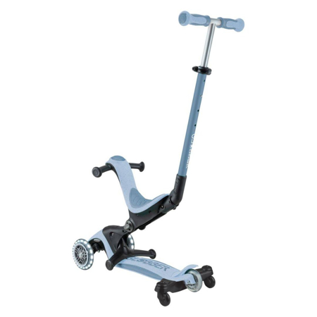 Slika za Globber® Sklopivi dječji skuter GO UP deluxe 360° s svjetlećim kotačima Blueberry