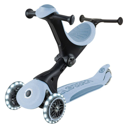 Slika za Globber® Sklopivi dječji skuter GO UP deluxe 360° s svjetlećim kotačima Blueberry