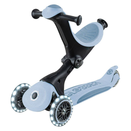 Slika za Globber® Sklopivi dječji skuter GO UP deluxe 360° s svjetlećim kotačima Blueberry
