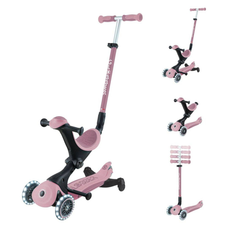 Slika Globber® Zložljivi otroški skiro GO UP deluxe 360° s svetlečimi kolesi Berry