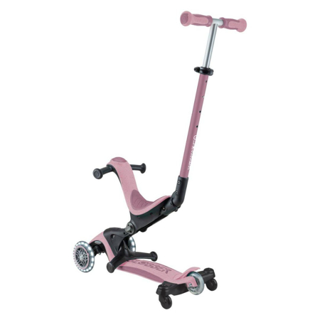 Globber® Zložljivi otroški skiro GO UP deluxe 360° s svetlečimi kolesi Berry