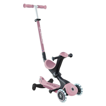 Globber® Zložljivi otroški skiro GO UP deluxe 360° s svetlečimi kolesi Berry