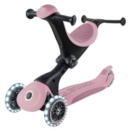 Globber® Zložljivi otroški skiro GO UP deluxe 360° s svetlečimi kolesi Berry