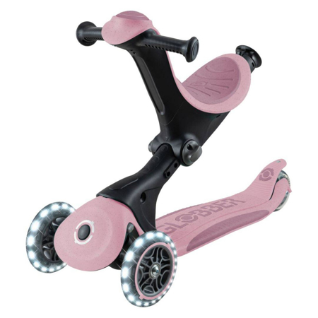 Globber® Zložljivi otroški skiro GO UP deluxe 360° s svetlečimi kolesi Berry