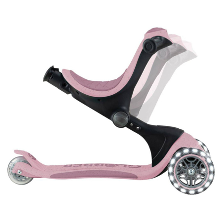 Globber® Zložljivi otroški skiro GO UP deluxe 360° s svetlečimi kolesi Berry