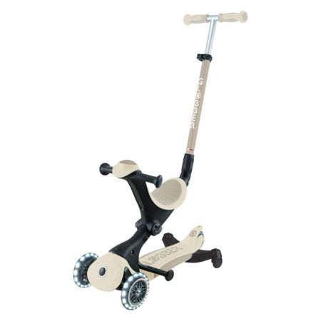 Globber® Zložljivi otroški skiro GO UP deluxe 360° s svetlečimi kolesi Taupe