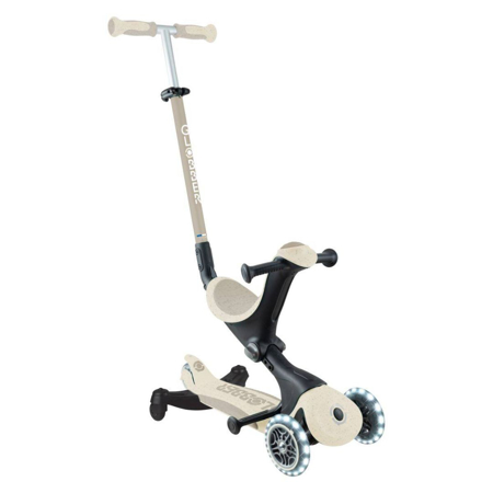 Globber® Zložljivi otroški skiro GO UP deluxe 360° s svetlečimi kolesi Taupe