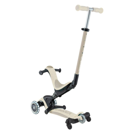 Globber® Zložljivi otroški skiro GO UP deluxe 360° s svetlečimi kolesi Taupe