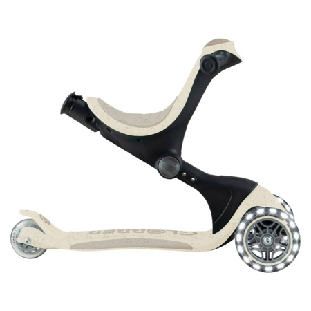 Globber® Zložljivi otroški skiro GO UP deluxe 360° s svetlečimi kolesi Taupe