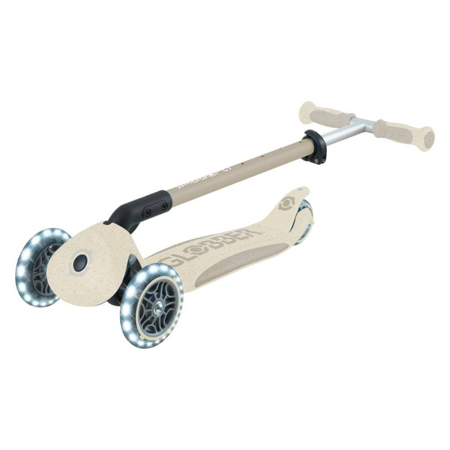 Globber® Zložljivi otroški skiro GO UP deluxe 360° s svetlečimi kolesi Taupe