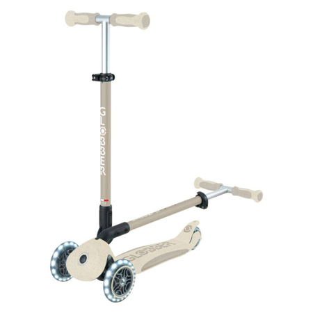 Globber® Zložljivi otroški skiro GO UP deluxe 360° s svetlečimi kolesi Taupe