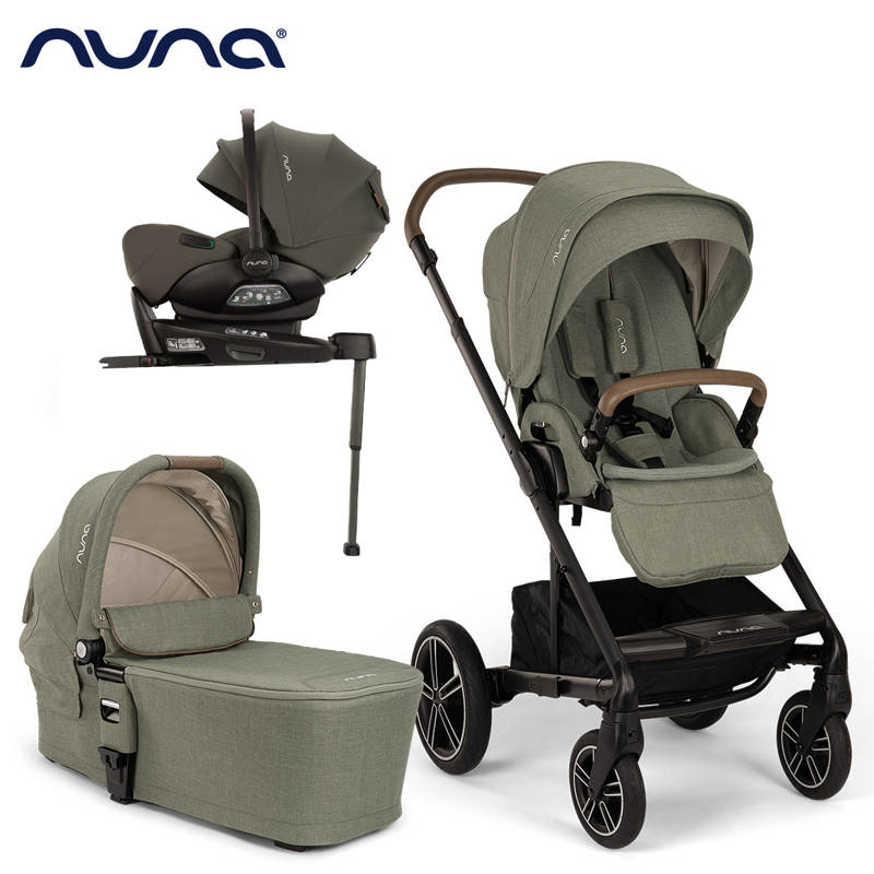 Nuna® Otroški voziček 4v1 Mixx™ Next + Arra™ Flex Pine + Isofix baza Next