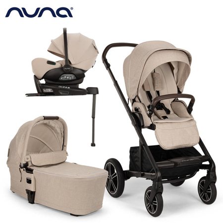 Slika Nuna® Otroški voziček 4v1 Mixx™ Next + Arra™ Flex Biscotti + Isofix baza Next