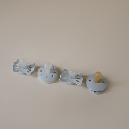 Picture of Frigg® Try-It Collection Pacifier 4-pack Moonlight Sailing Powder Blue