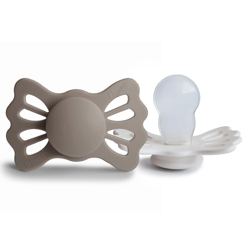 Frigg® Simetrična Duda iz silikona Lucky Portobello/Cream