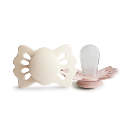 Slika Frigg® Simetrična Duda iz silikona Lucky Cream/Blush