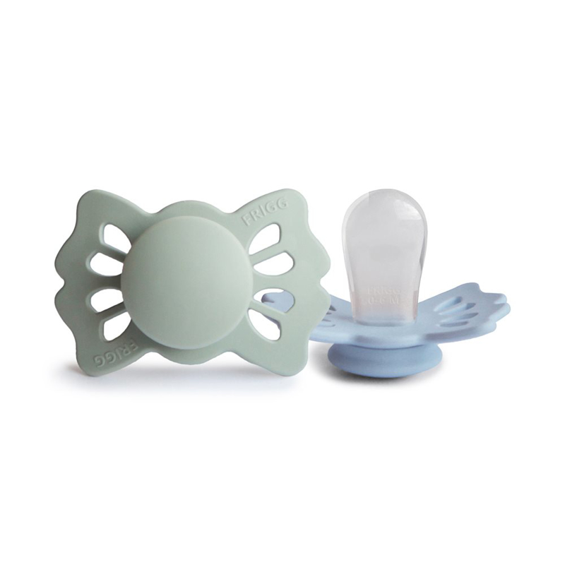 Frigg® Simetrična Duda iz silikona Lucky Sage/Powder Blue (0-6m)