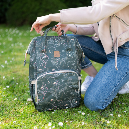 Slika za KikkaBoo® Ruksak za previjanje Siena Luxe Secret Garden Deep Green