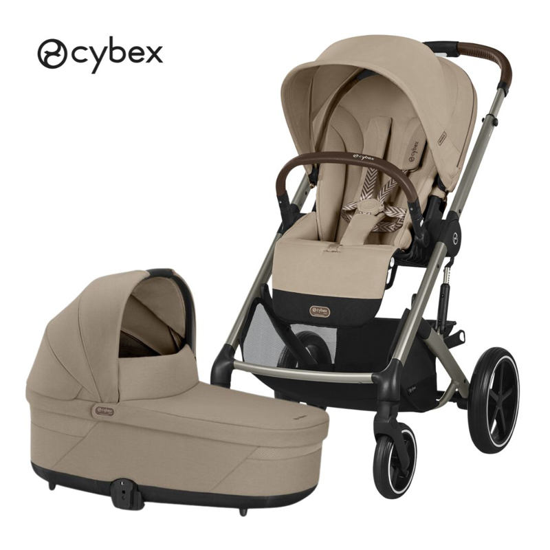 Slika za Cybex® Dječja kolica s košarom 2u1 Balios S Lux (0-22 kg) Almond Beige (Taupe Frame)