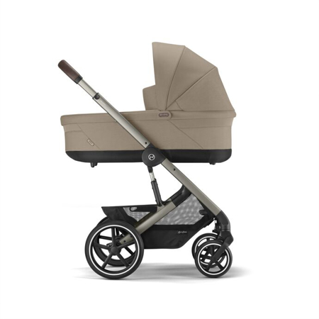 Slika za Cybex® Dječja kolica s košarom 2u1 Balios S Lux (0-22 kg) Almond Beige (Taupe Frame)