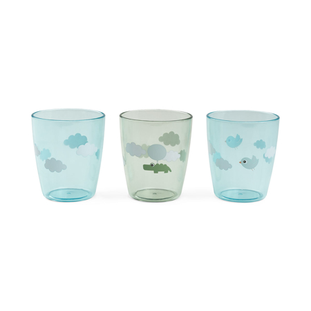 Slika za Done by Deer® set od 3 čaše Yummy Happy Clouds Green