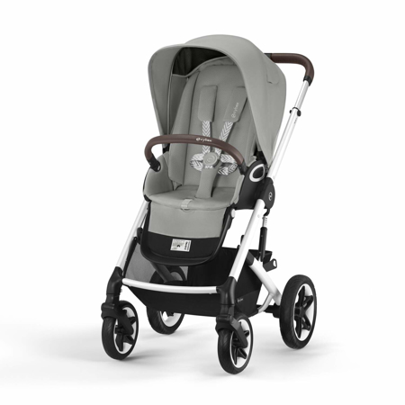 Cybex® Otroški voziček 4v1 Talos S Lux + Avtosedež Aton B2 + IsoFix baza One Grey