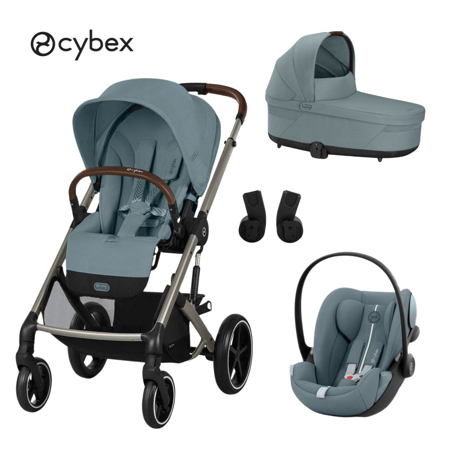 Slika Cybex® Otroški voziček 3v1 Balios S Lux + Avtosedež Cloud G Stormy Blue