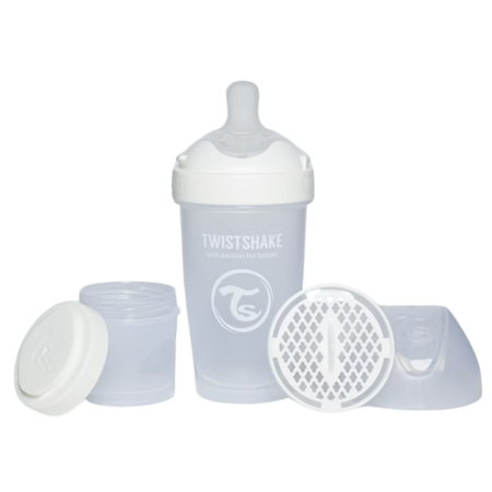 Slika Twistshake® Steklenička PRO Double Anti-Colic 260ml White