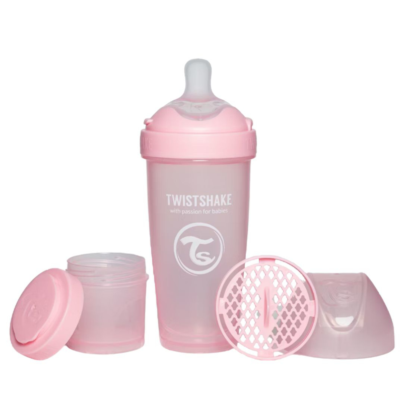 Slika za Twistshake® Bočica PRO Double Anti-Colic 330ml Pastel Pink