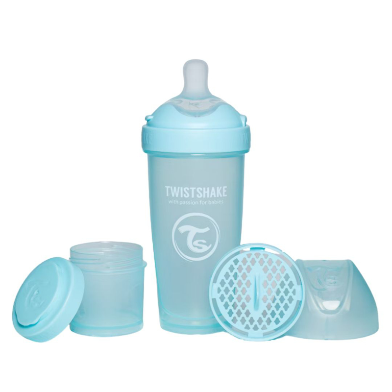 Twistshake® Steklenička PRO Double Anti-Colic 330ml Pastel Blue