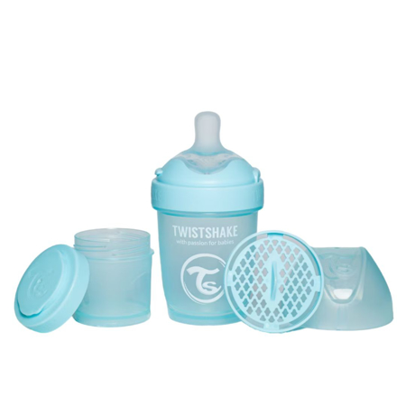 Slika Twistshake® Steklenička PRO Double Anti-Colic 180ml Pastel Pastel Blue