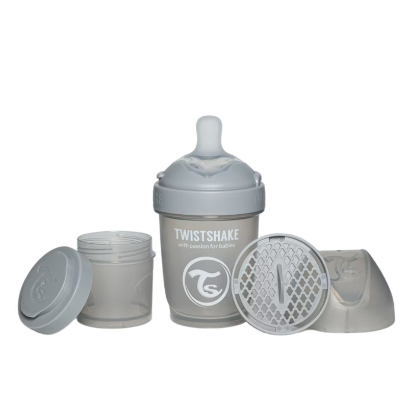 Twistshake® Steklenička PRO Double Anti-Colic 180ml Pastel Pastel Grey