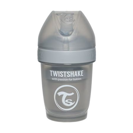 Twistshake® Steklenička PRO Double Anti-Colic 180ml Pastel Pastel Grey