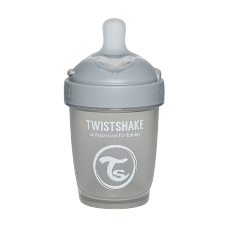 Twistshake® Steklenička PRO Double Anti-Colic 180ml Pastel Pastel Grey