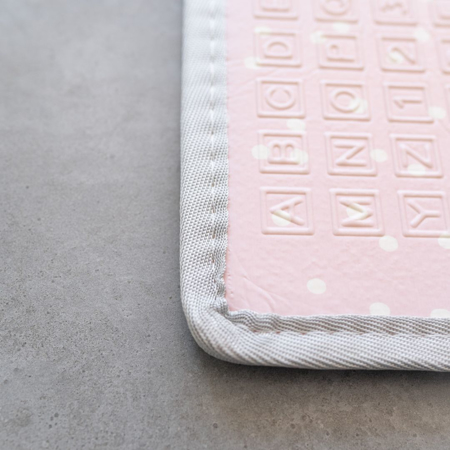 Evibell® Zložljiva igralna podloga 150x190 Dots/City Pink