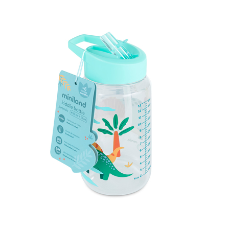 Miniland® Steklenička s slamico 450ml Jurassic Dinosaur