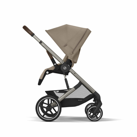 Cybex® Otroški voziček 4v1 Balios S Lux + Avtosedež Cloud G + IsoFix baza G Almond Beige (+ Rain cover)